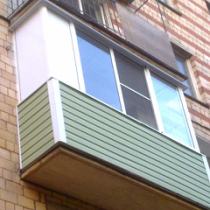 балкон сайдинг- пвх 3 камерный с местом под шкаф