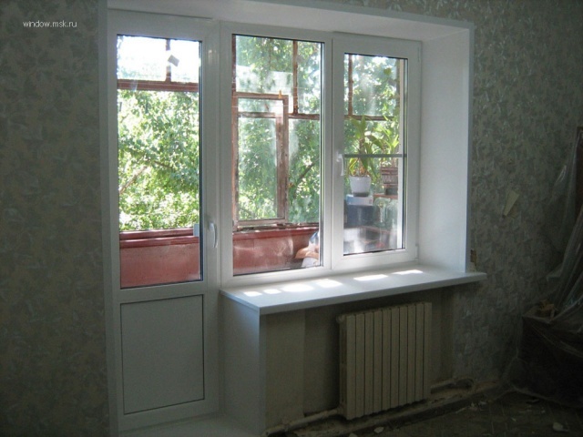 окно с балконной дверью